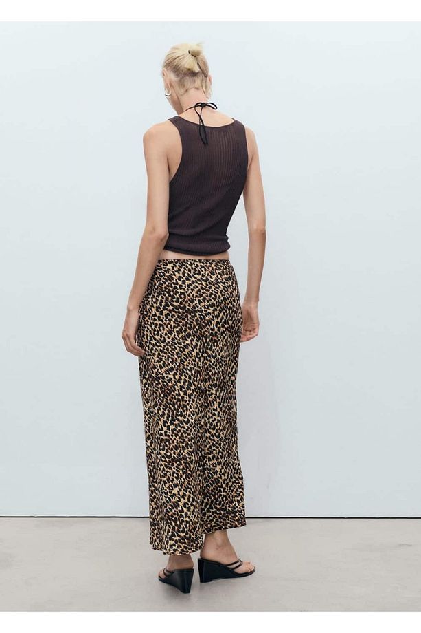 Leopar Desenli Midi Boy Etek - 4