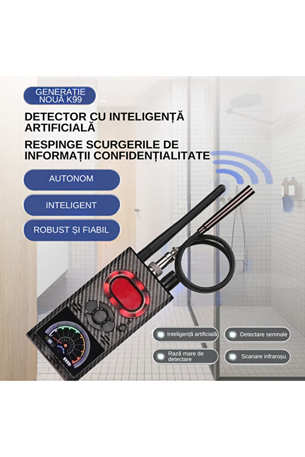 Spy Device Detector, Artificial Intelligence Chip, 10m Detection Range, Detects Cameras, GPS - 5