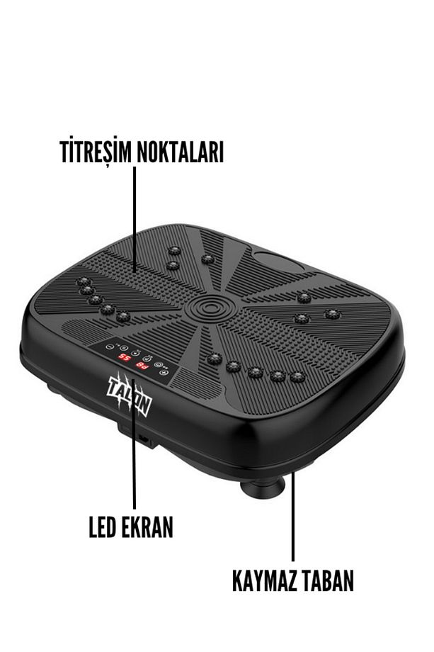 Egzersiz Aleti Yüksek Titreşimli 1-99 Seviye Hız Ayarlı Bluetoothlu Kumandalı Vibration Plate - 9