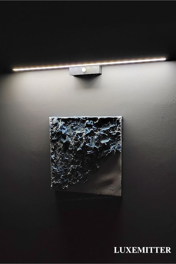 Kendinden Yapışkanlı Led Işıklı Hareket Sensörlü Pilli Duvar Aplik Lamba Modern Tablo Aydınlatması - 4