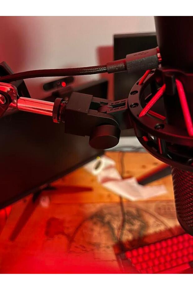 Geliştirilmiş HyperX Quadcast - mikrofon kolu adaptörü (Plastik Aparattır!!!) - 2