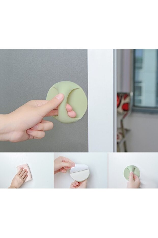 Adhesive Practical Cabinet Door Handle – Glass, Refrigerator, Toilet Door Opening Device Set of 2