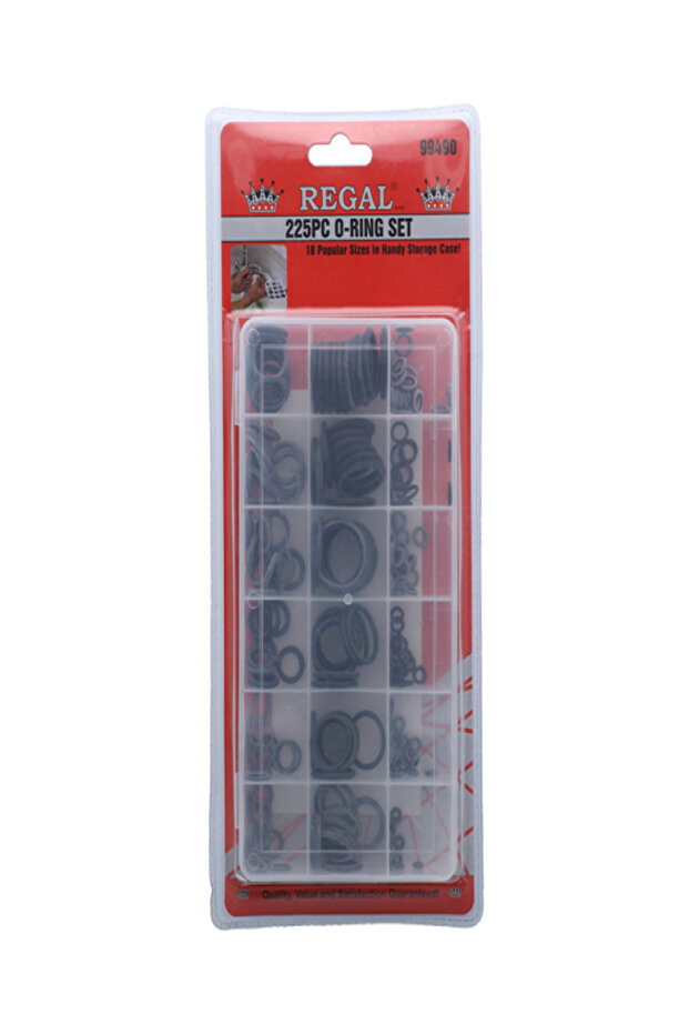 مجموعة حلقات مطاطية مكونة من 225 قطعة - 1