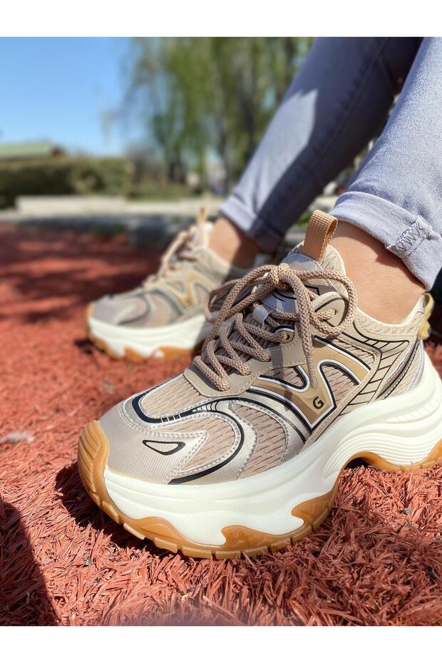 KADIN İTHAL SNEAKER | BEJ - 2