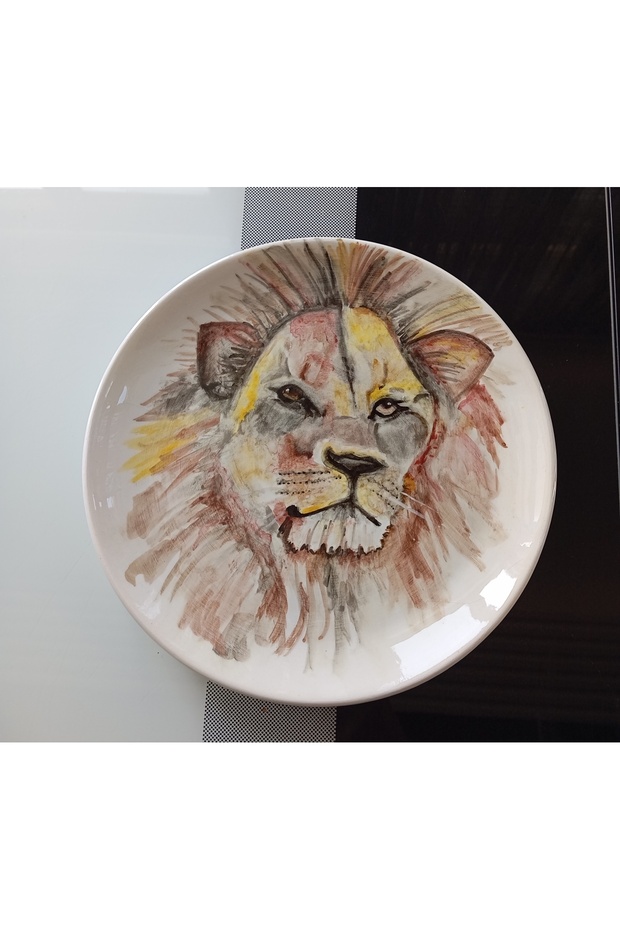 Aslan cini desen tabak