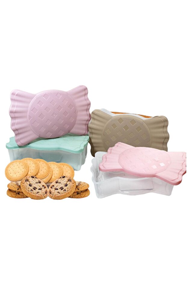 Plastic box in the shape of a bow, random color - 1