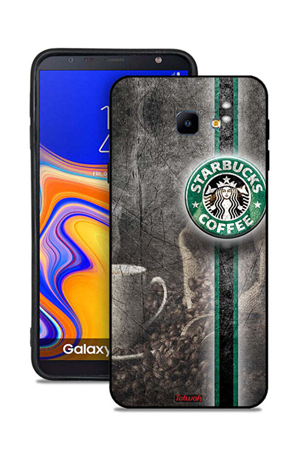 غطاء حماية لهاتف Samsung Galaxy J4 Core بتصميم فن القهوة