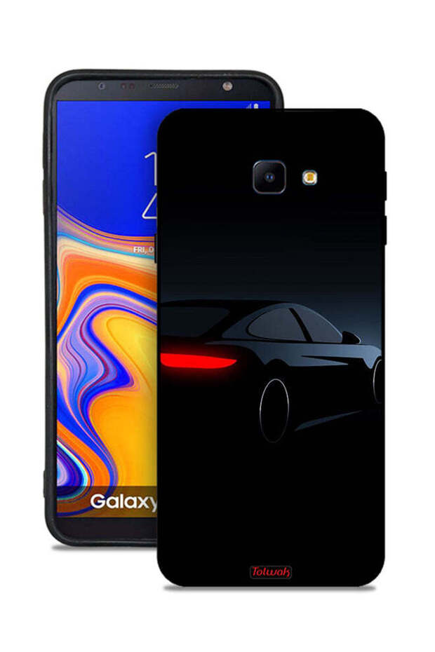 غطاء حماية لهاتف Samsung Galaxy J4 Core بتصميم سيارة داكنة