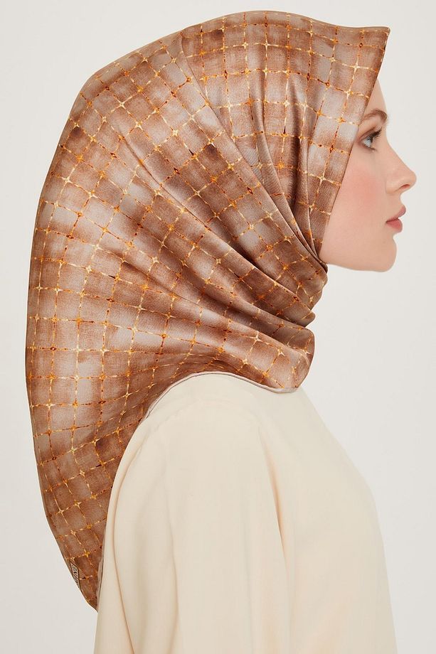 İpek Eşarp 2025 Kış - 9259-82 Bej Twill - 3