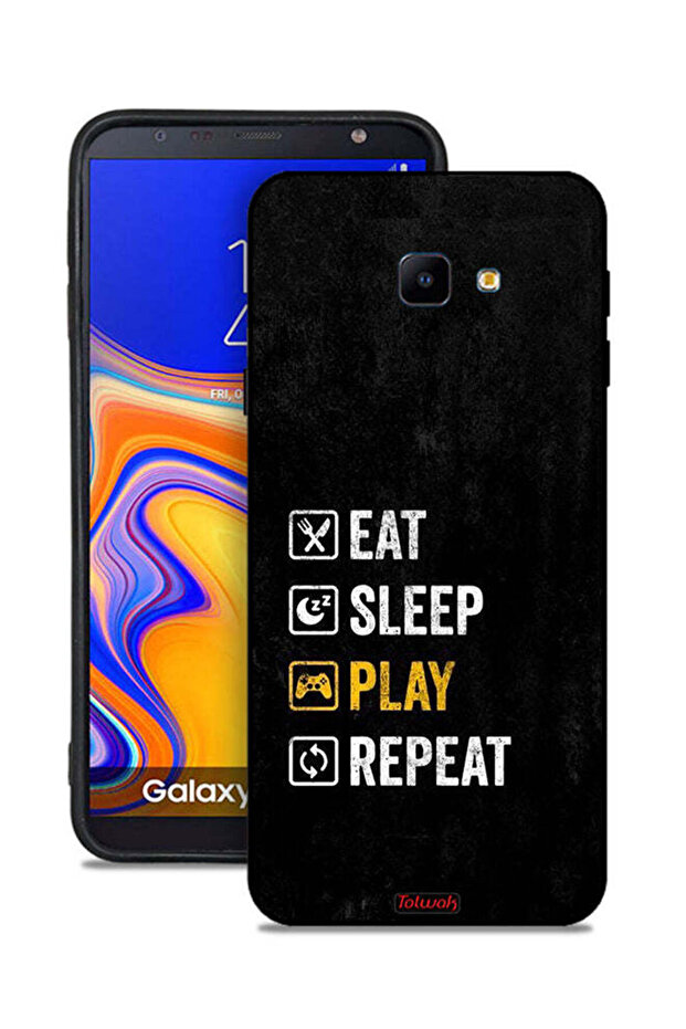 غطاء حماية لهاتف Samsung Galaxy J4 Core، تناول الطعام، النوم، اللعب، التكرار