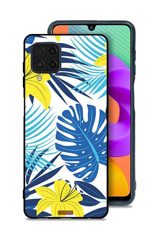 Samsung Galaxy M32 4G Protective Case Cover Feather And Flower Art