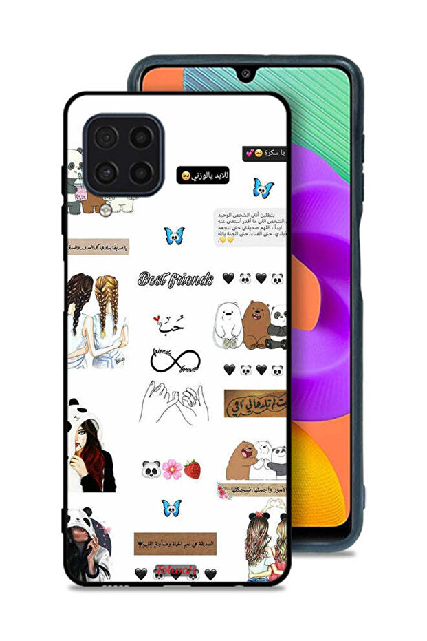 Samsung Galaxy M32 4G Protective Case Cover Arabic Quotes And Stickers