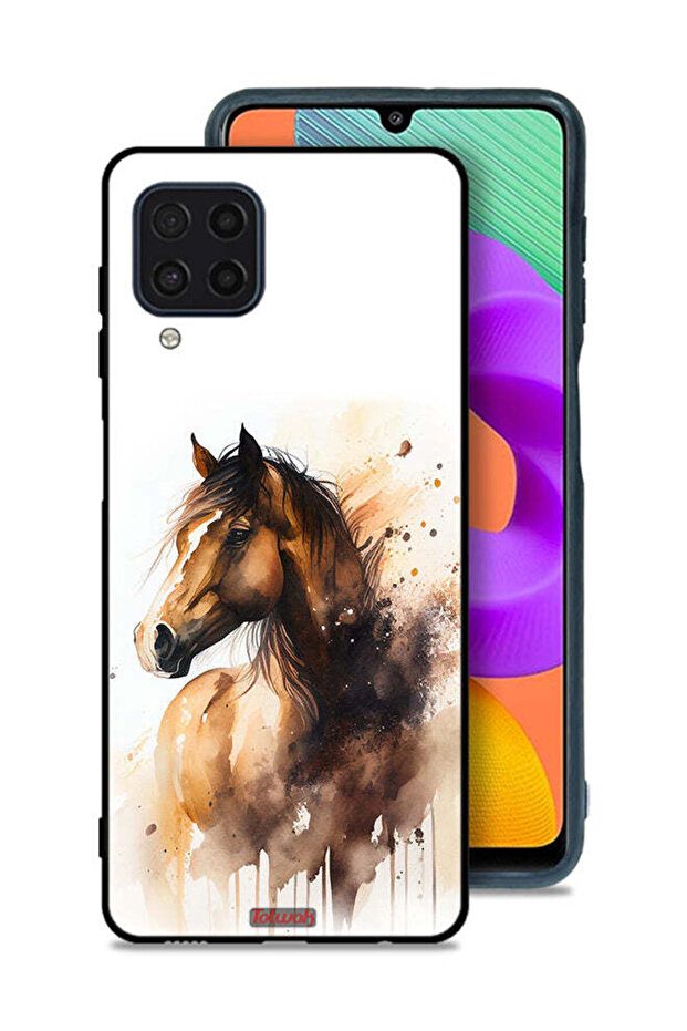 Samsung Galaxy M32 4G Protective Case Cover Horse Abstract Art
