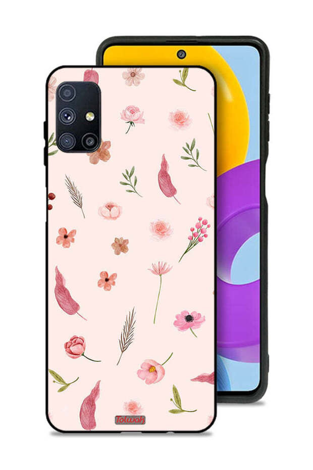 Samsung Galaxy M51 Protective Case Cover Leaves And Roses Pattern