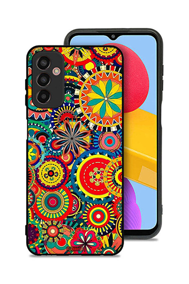 Samsung Galaxy M13 Protective Case Cover Colorful Mandala Pattern