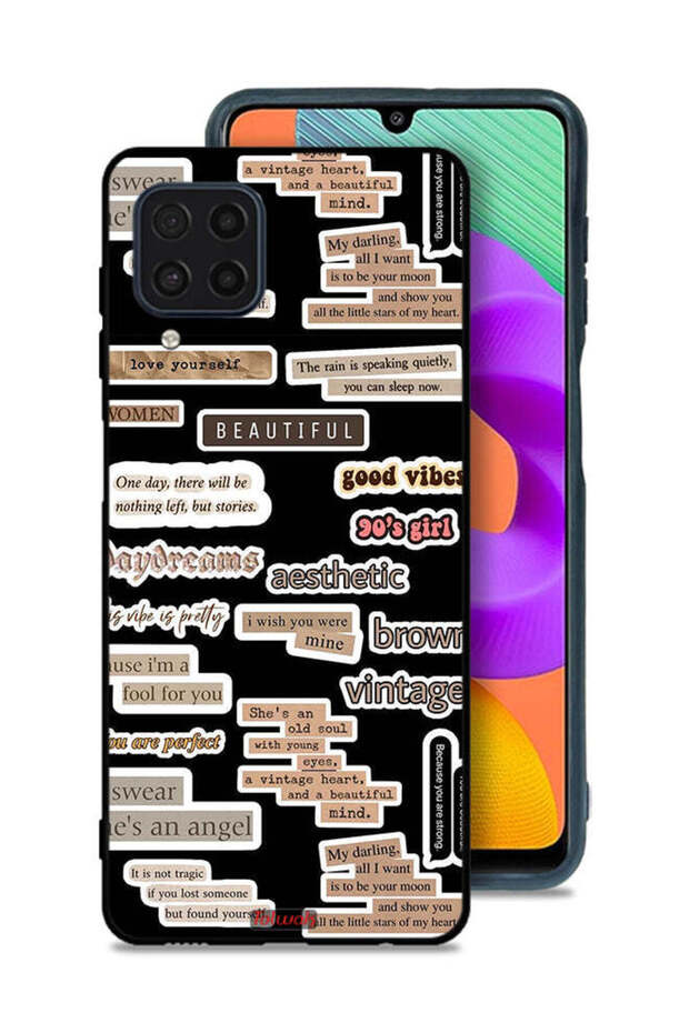 Samsung Galaxy M32 4G Protective Case Cover Beautiful Quotes Stickers
