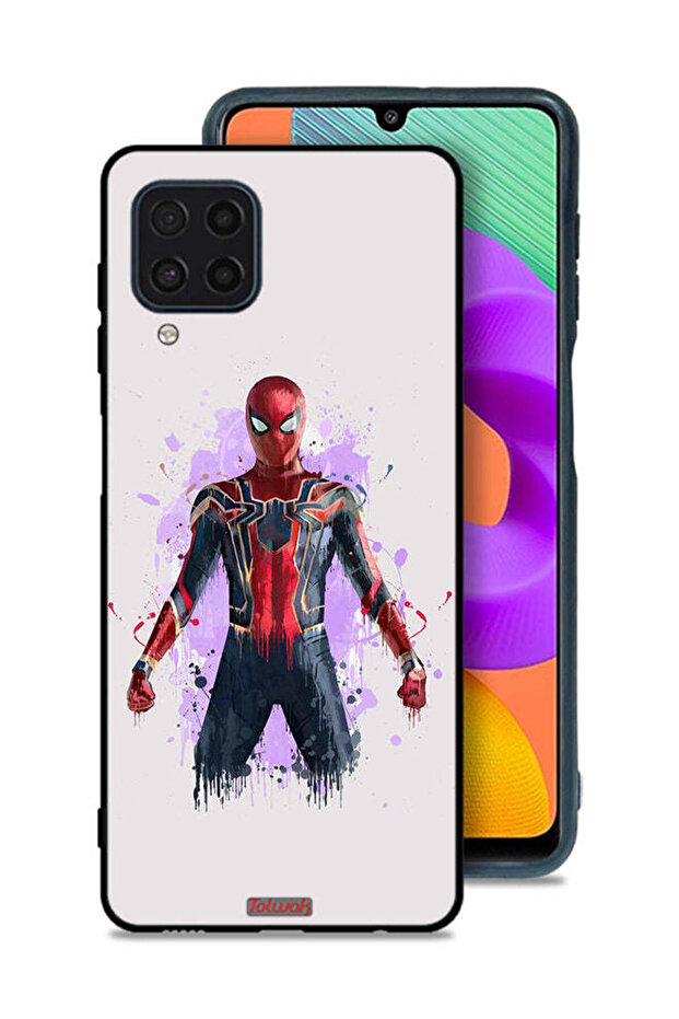 غطاء حماية لهاتف Samsung Galaxy M22 بتصميم العنكبوت الحديدي