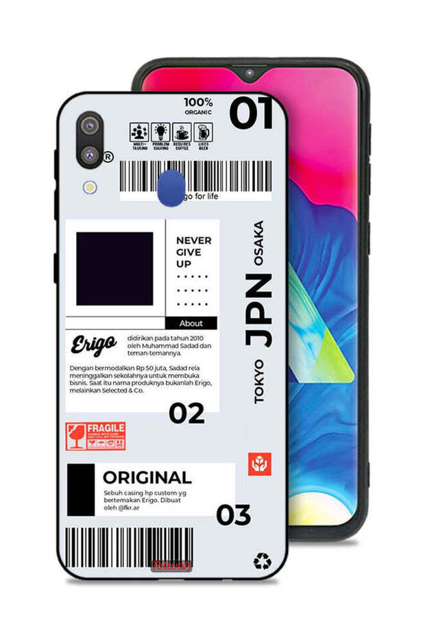 غطاء حماية لهاتف Samsung Galaxy M20 - ملصق ياباني