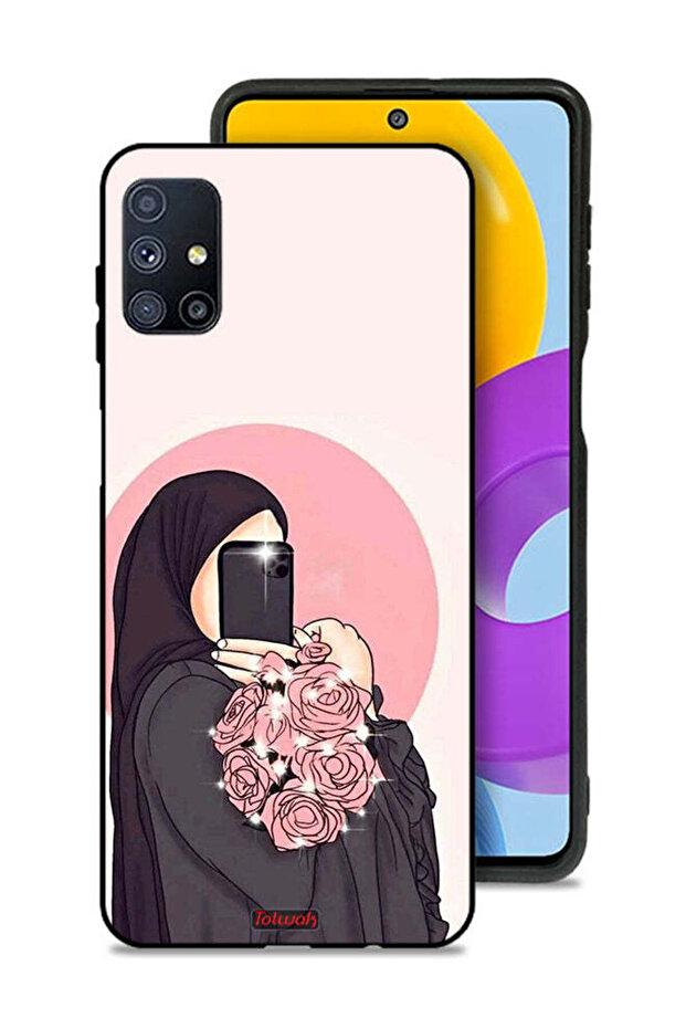غطاء حماية لهاتف Samsung Galaxy M51، فن التقاط صور سيلفي مع حمل الزهور