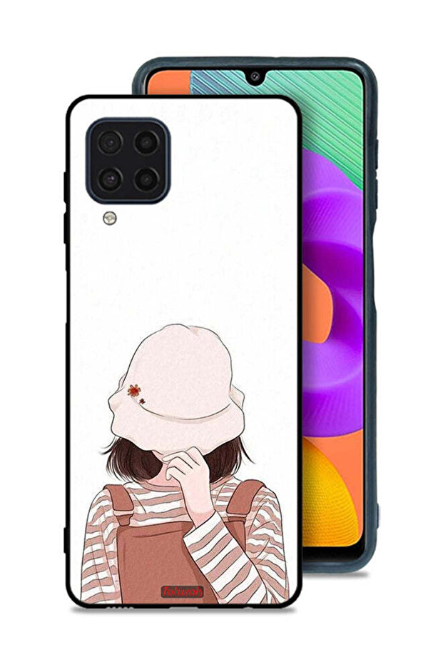 Samsung Galaxy M22 Protective Case Cover Hide Face By Hat