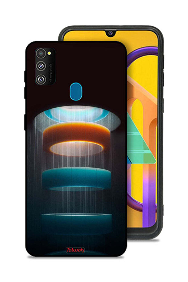 Samsung Galaxy M30s Protective Case Cover Rings Art Pattern