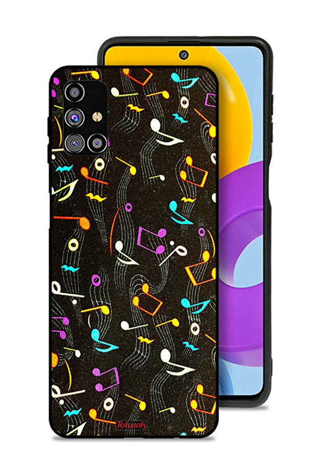 Samsung Galaxy M31s Protective Case Cover Music Fabric Pattern