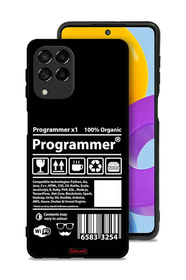 غطاء حماية وملصق برمجة لهاتف Samsung Galaxy M53