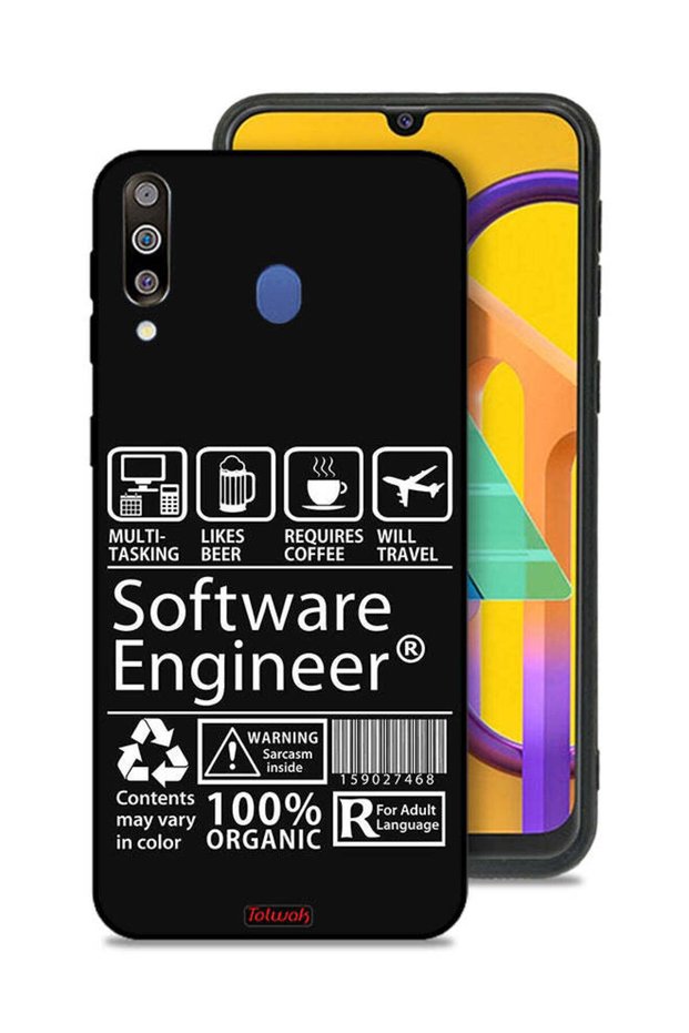 غطاء حماية لهاتف Samsung Galaxy M30، ملصق مهندس برمجيات