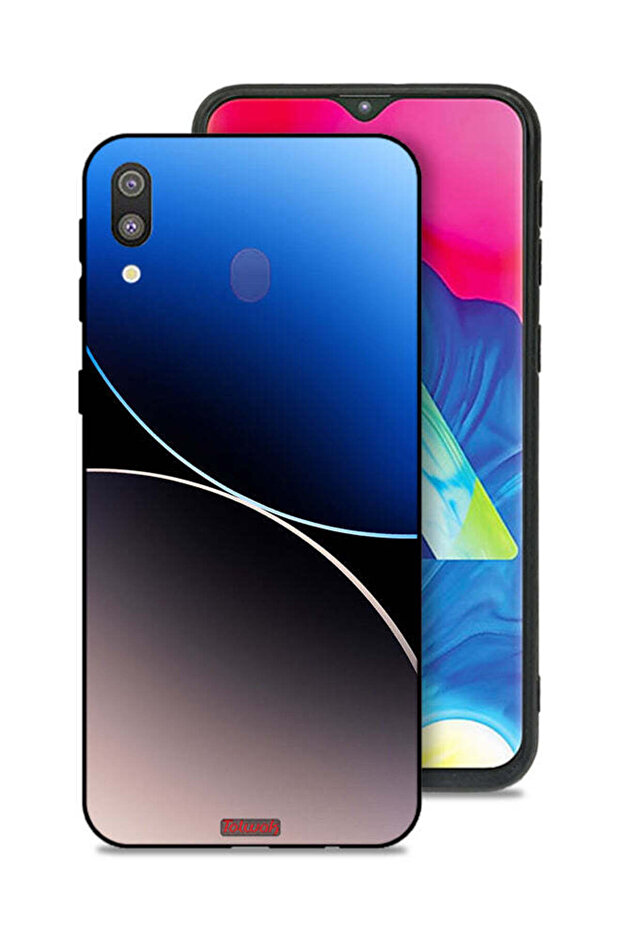 Samsung Galaxy M20 Protective Case Cover Curve Lines Pattern
