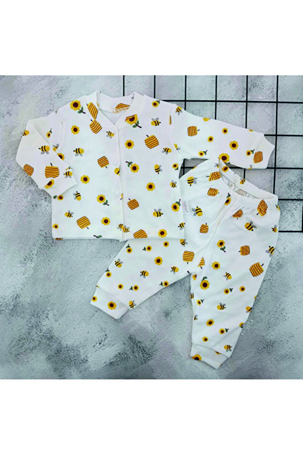 Bee and Honey Printed 100% Cotton Pajama Set