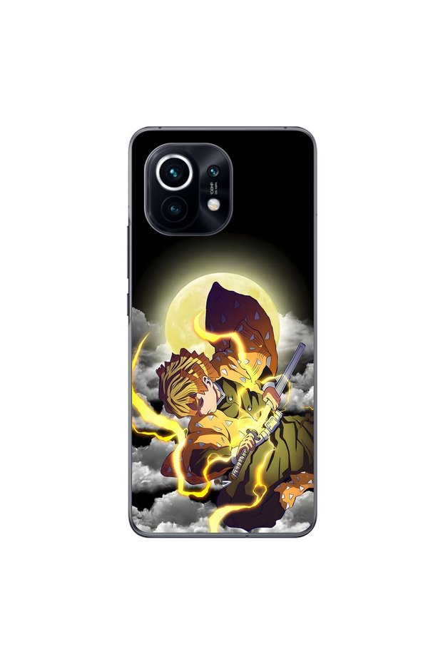 حافظة شفافة متوافقة مع هاتف Xiaomi Mi 11 مع تصميم Demon Slayer 2