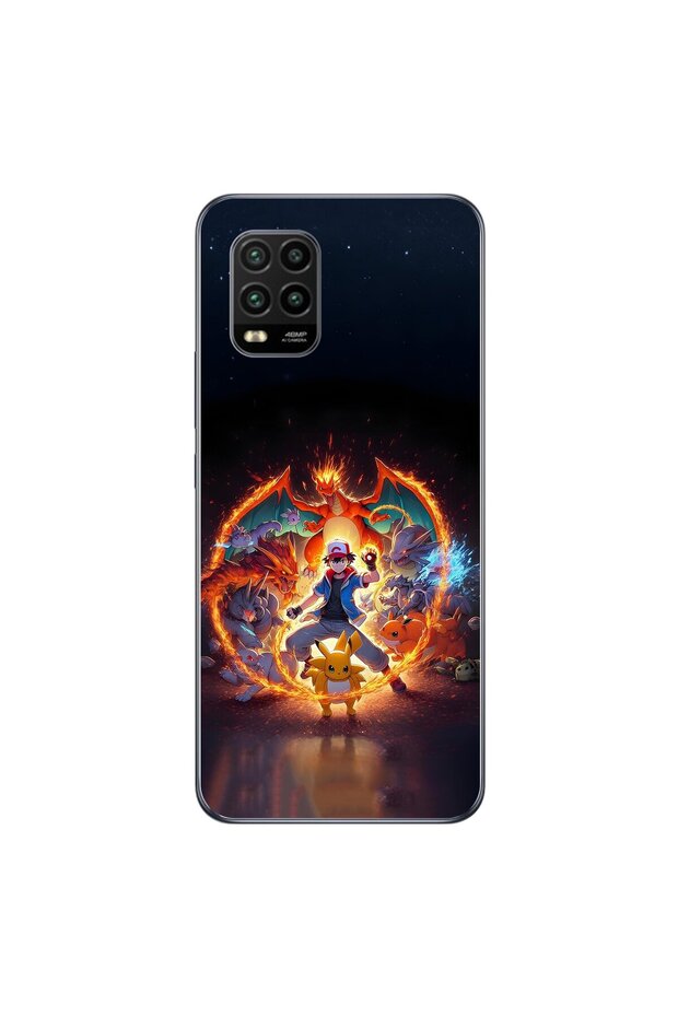 Xiaomi Mi 10 Lite Compatible Transparent Case Pokemon 3 Design