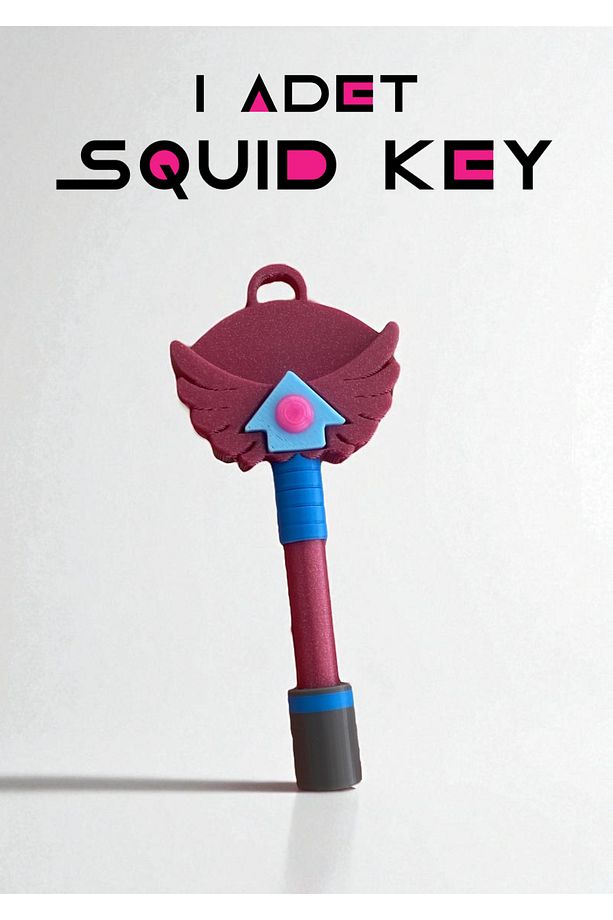 Squid Game 3 Saklambaç Oyun Seti - Squid Knife - Squid Key - Squid Red Ball - Squid Blue Ball - 3
