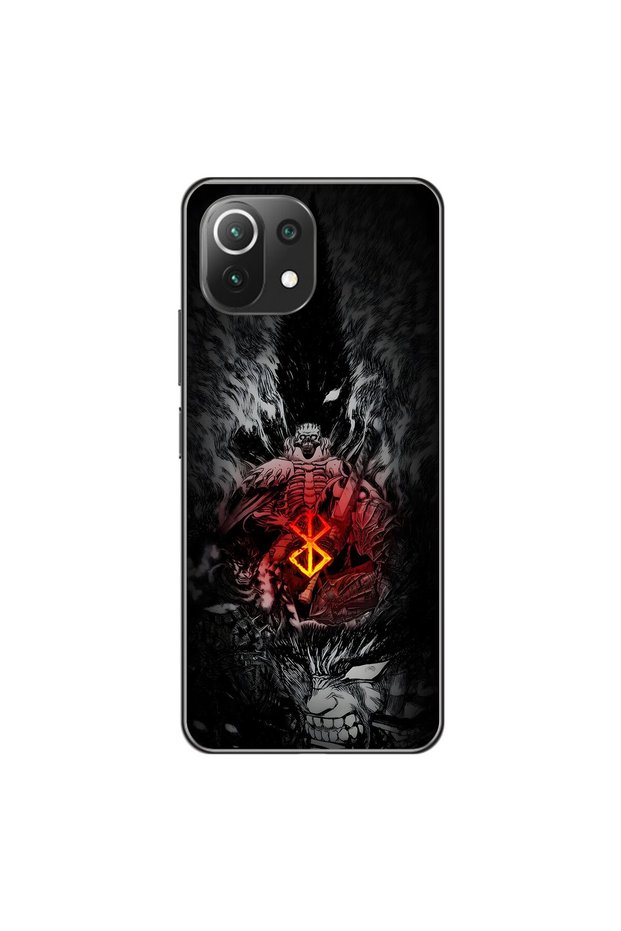 حافظة شفافة متوافقة مع هاتف Xiaomi Mi 11 Lite مع تصميم Berserk 2