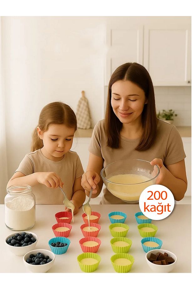 Muffin Kalıbı - Muffin Kağıdı - Muffin Kek Kalıbı 200 Adet 721874 - 3