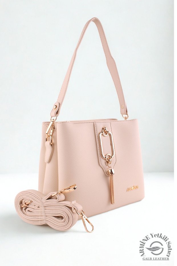 Original Armine Premium Quality Women's Shoulder Bag Suitable for Daily Use 361 Cream