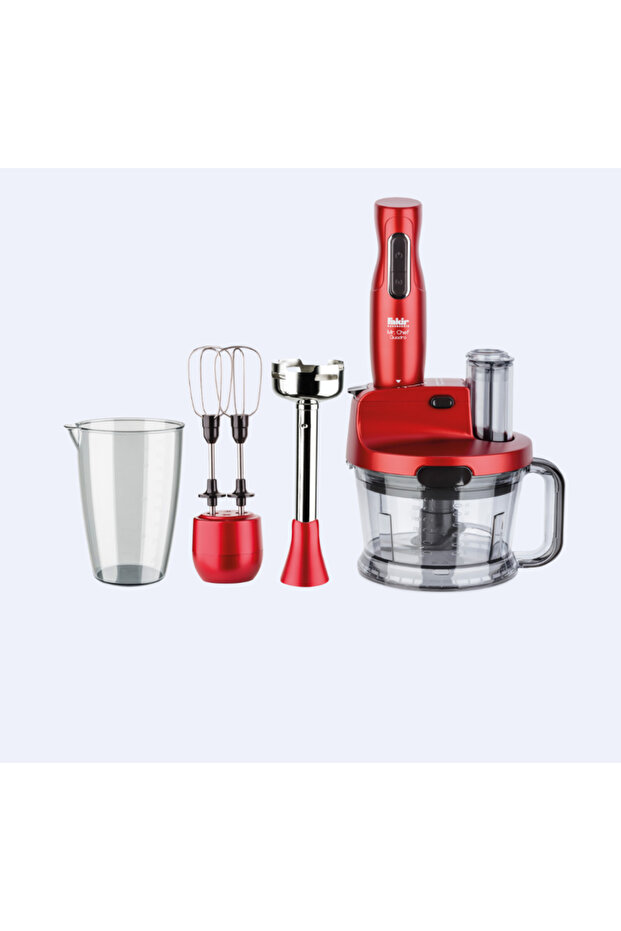 Mutfak Robotu Seti Çok Amaçlı Blender Set Kırmızı - 1