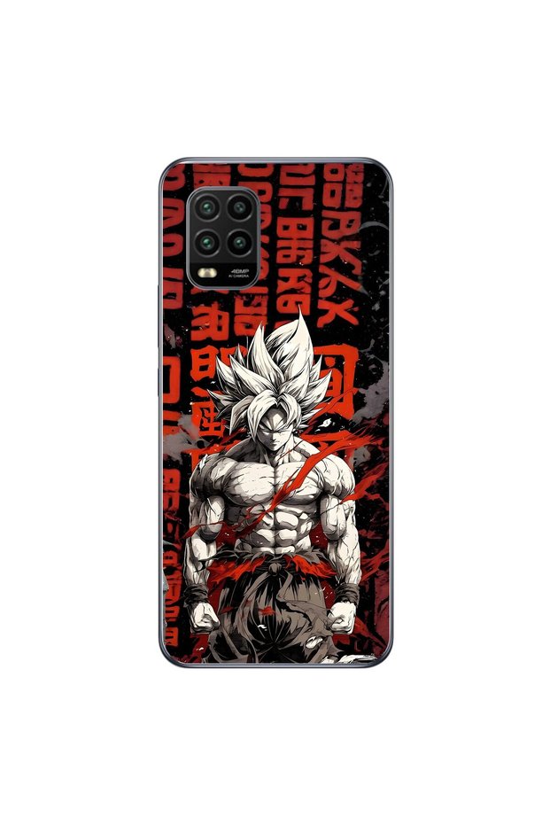 Xiaomi Mi 10 Lite Compatible Transparent Case with Dragon Ball-Z 1 Design