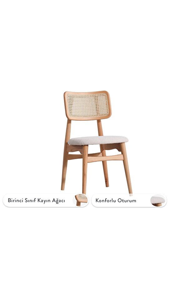 VERA SANDALYE, NATURAL, KREM - 3