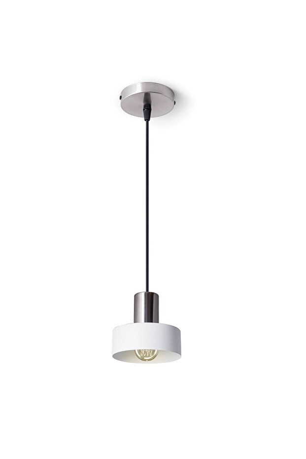 Şık Beyaz-krom Tekli Sarkıt, Salon, Genç Odası ve Mutfak için modern avize - 2