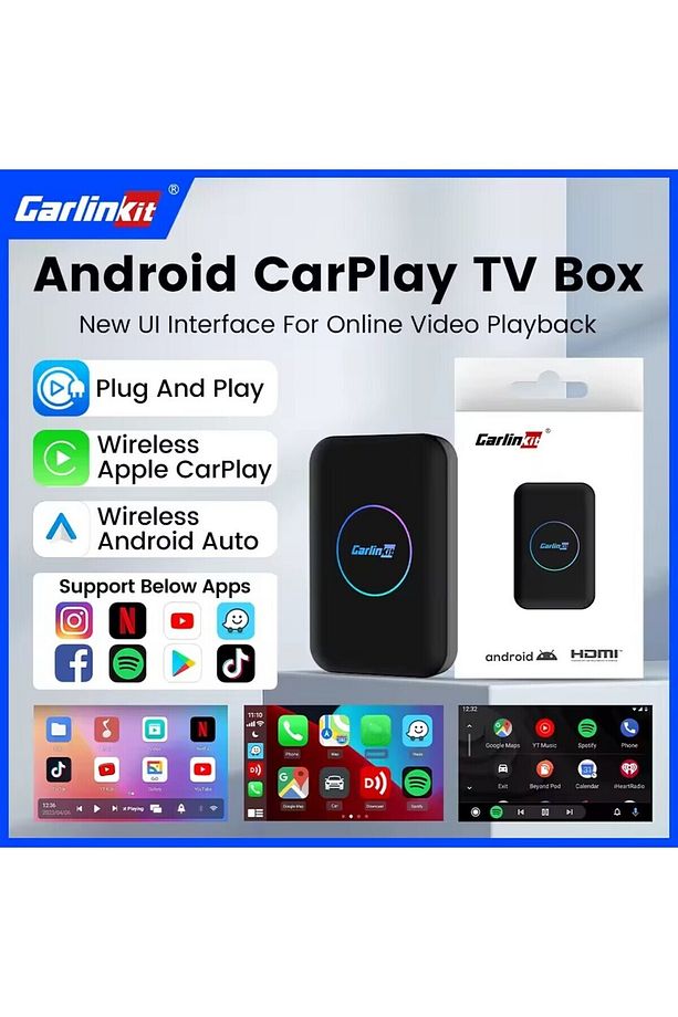 Tbox Lite S Carplay & Android Auto 4GB+32GB Google PlayStore Youtube Netflix Video Oynatma APK HDMI - 5