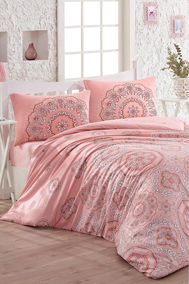 Crystal Şehriban Light Collection Double Duvet Cover Set Powder