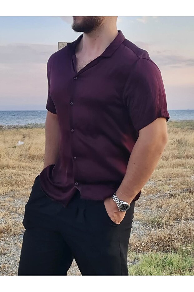 Oversize İpek Gömlek - 3