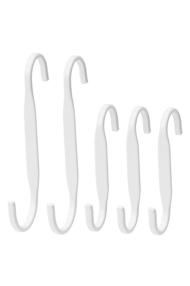 QUİCK Mutfak Duvar Rayı 60 Cm 5 Adet Çelik Kanca Askı - 2
