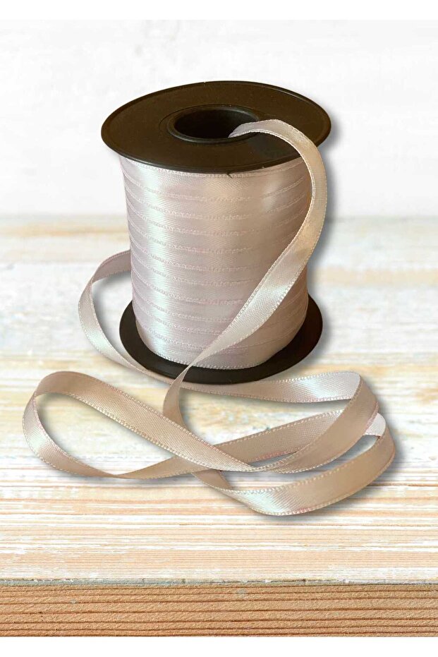 Satin Fabric White Ribbon 1 cm X 100 m Handcrafted Gift Wrapping Henna Bridal Dowry Bundle Decoration Bow