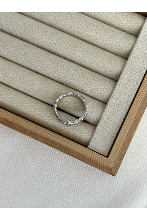 خاتم ثعبان من حجر Blg باللون الفضي - 3