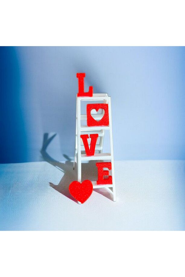 Aşk Merdiveni LOVE Biblo – 3D Baskı Dekoratif Hediye - 3