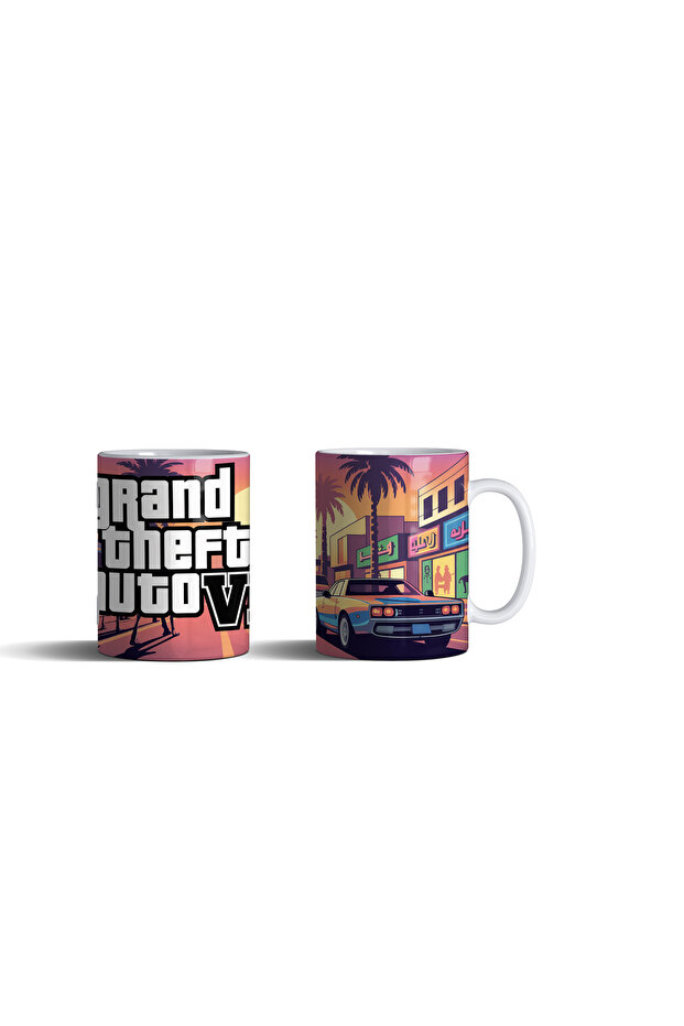 كوب قهوة بطابع Grand Theft Auto 6 سعة 11 أونصة