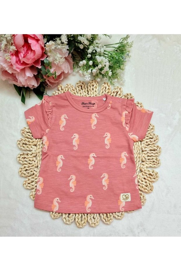 100% Organic Cotton Casual Half Sleeve Top for Girls | Cute Fashion Babywear |
