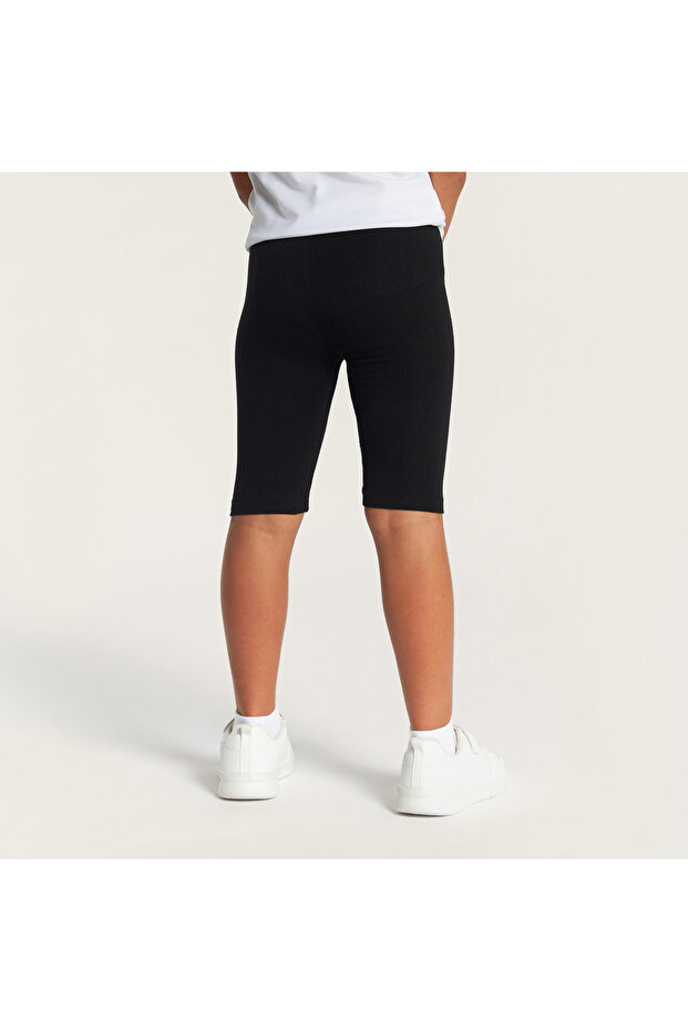 شورت سادة بحزام خصر مطاطي - 4